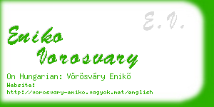 eniko vorosvary business card